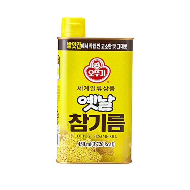 오뚜기 옛날참기름450ml 캔