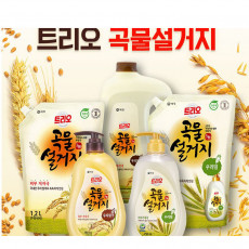 트리오곡물 설거지 주방세제 쌀겨용기 750ML 1개