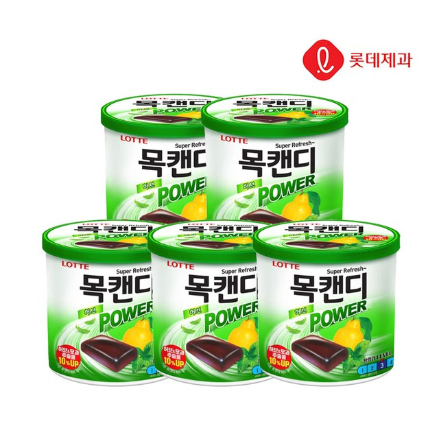 롯데 목캔디 122g 통 목캔디38g 시원한사탕